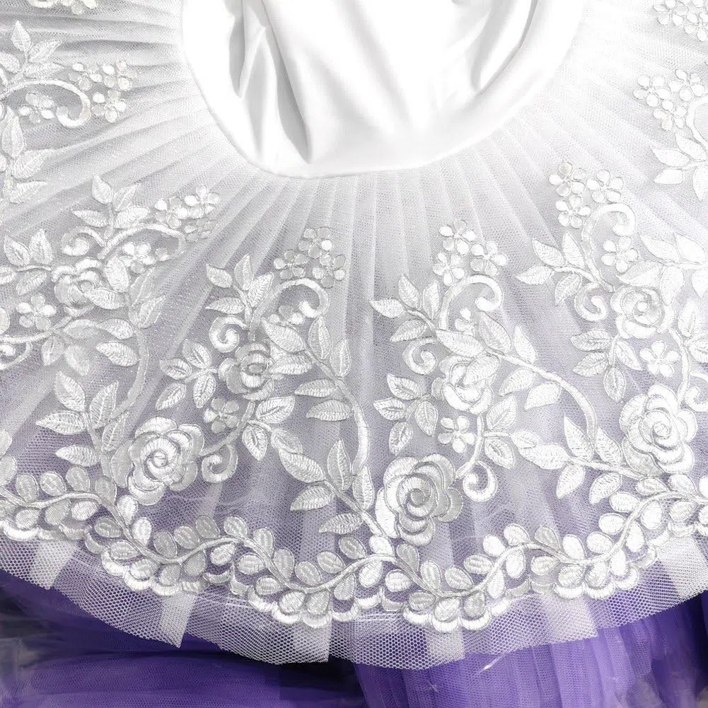 Tutú De Ballet Profesional para Adultos, Vestido De Ballet para Mujer, Disfraces De Bailarina, Falda Tutú con Lentejuelas Blancas para Escenario
