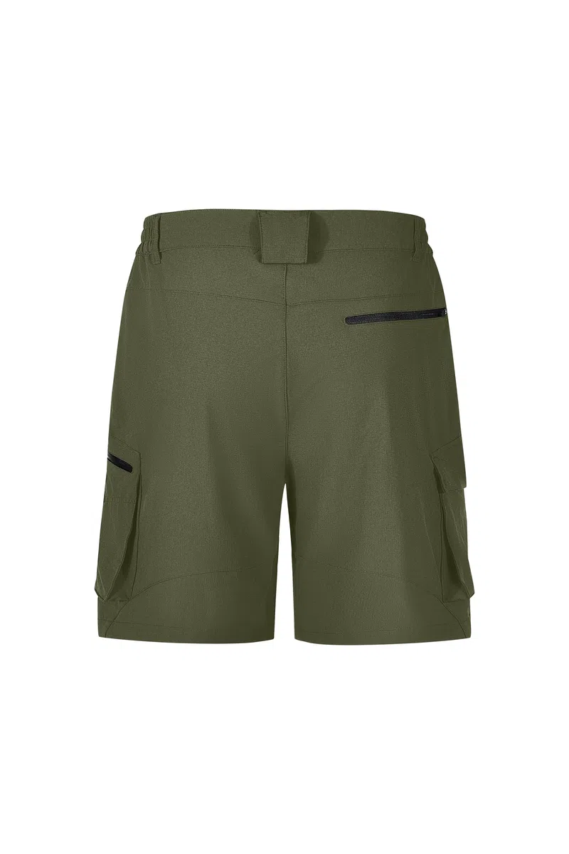 Tansozer Pantalones cortos de verano para hombre, de secado rápido, pantalones cortos elásticos, bermudas, pantalones deportivos para exteriores, trekking, senderismo, verde, S
