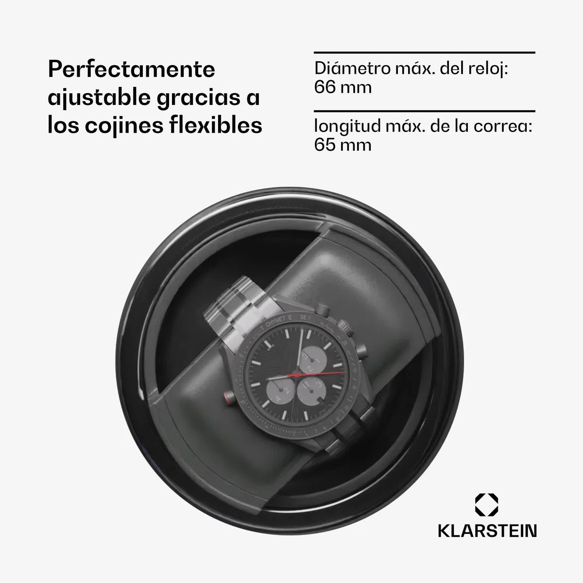 KLARSTEIN Caja, para 4 Relojes, Vitrina Acrílico, Joyeros, 5 TPD, Caja Relojes Acrílico, Expositor para Dar Cuerda Reloj, Relojero Organizador Grandes, Organizadores