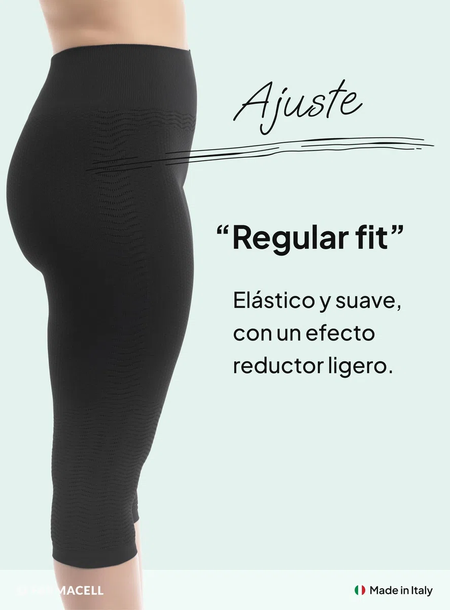 Farmacell Faja Pantalón Capri Mujer Anticelulitis Masaje y Efecto FIR, Made in Italy, 1104