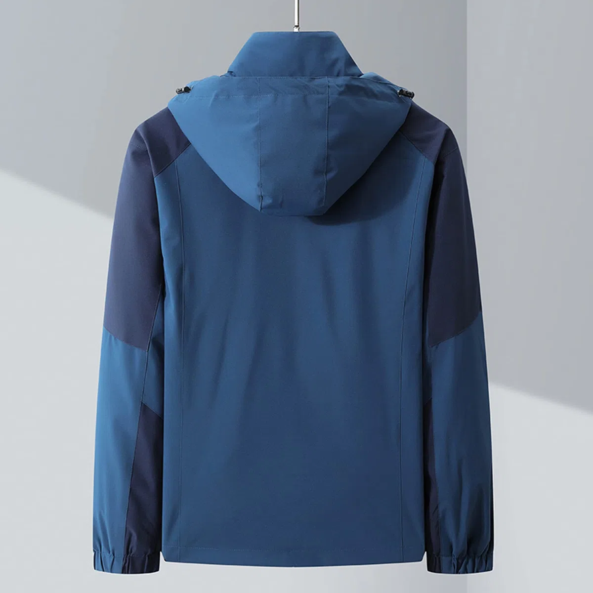 Chaqueta de lluvia para hombre, impermeable, cortavientos, compacta, plegable, ligera, chaqueta de ocio, cortavientos resistente, ideal para ciclismo y senderismo, azul, XXXL