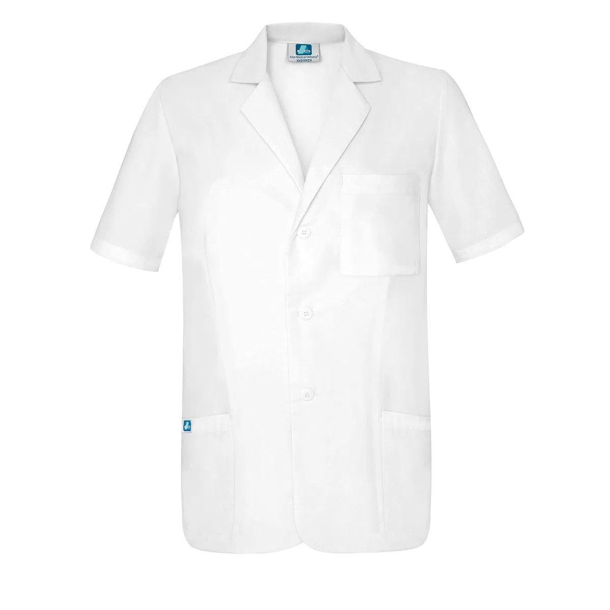 Adar Batas de laboratorio unisex - Bata de laboratorio de manga corta de 79 cm