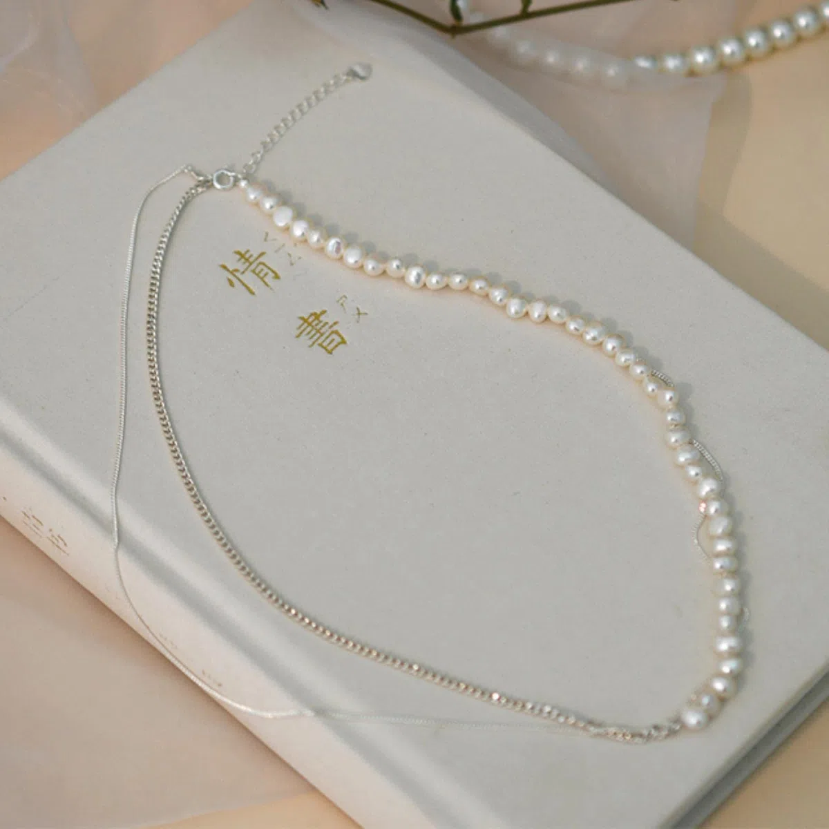 SALAN Gargantilla De Perlas Barrocas Naturales De 4-5mm, Collar De Plata De Ley 925, Joyería De Moda para Mujer