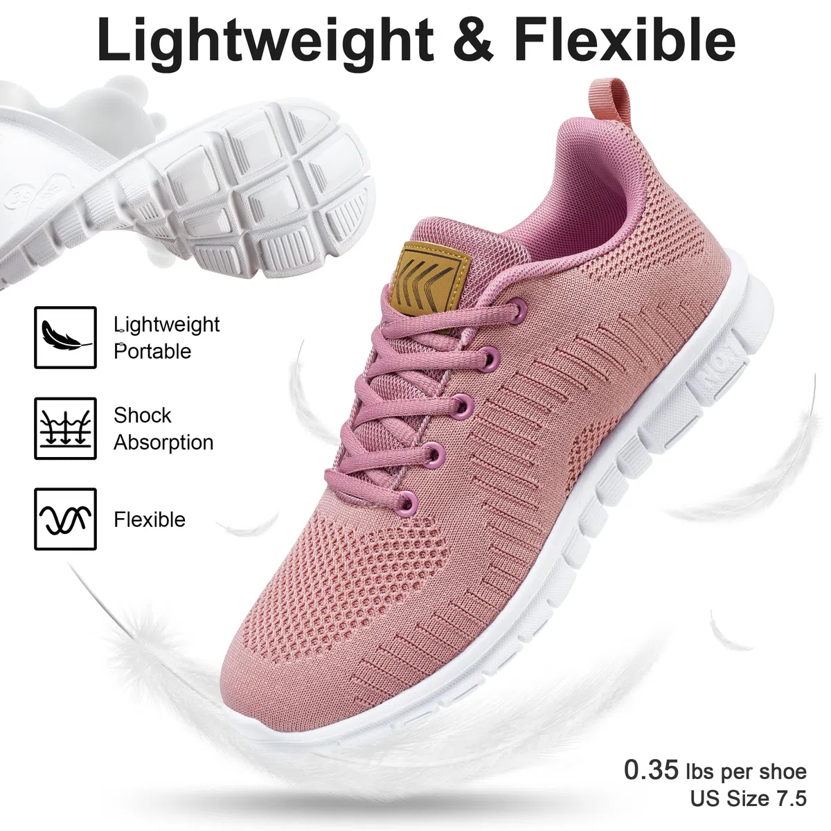 Alicegana Tenis para mujer, ligeros, antideslizantes, informales, para caminar