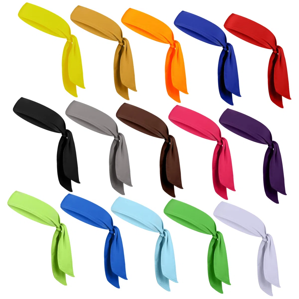 Diadema Deportiva Cabello 15 Piezas, Poliéster Elástico