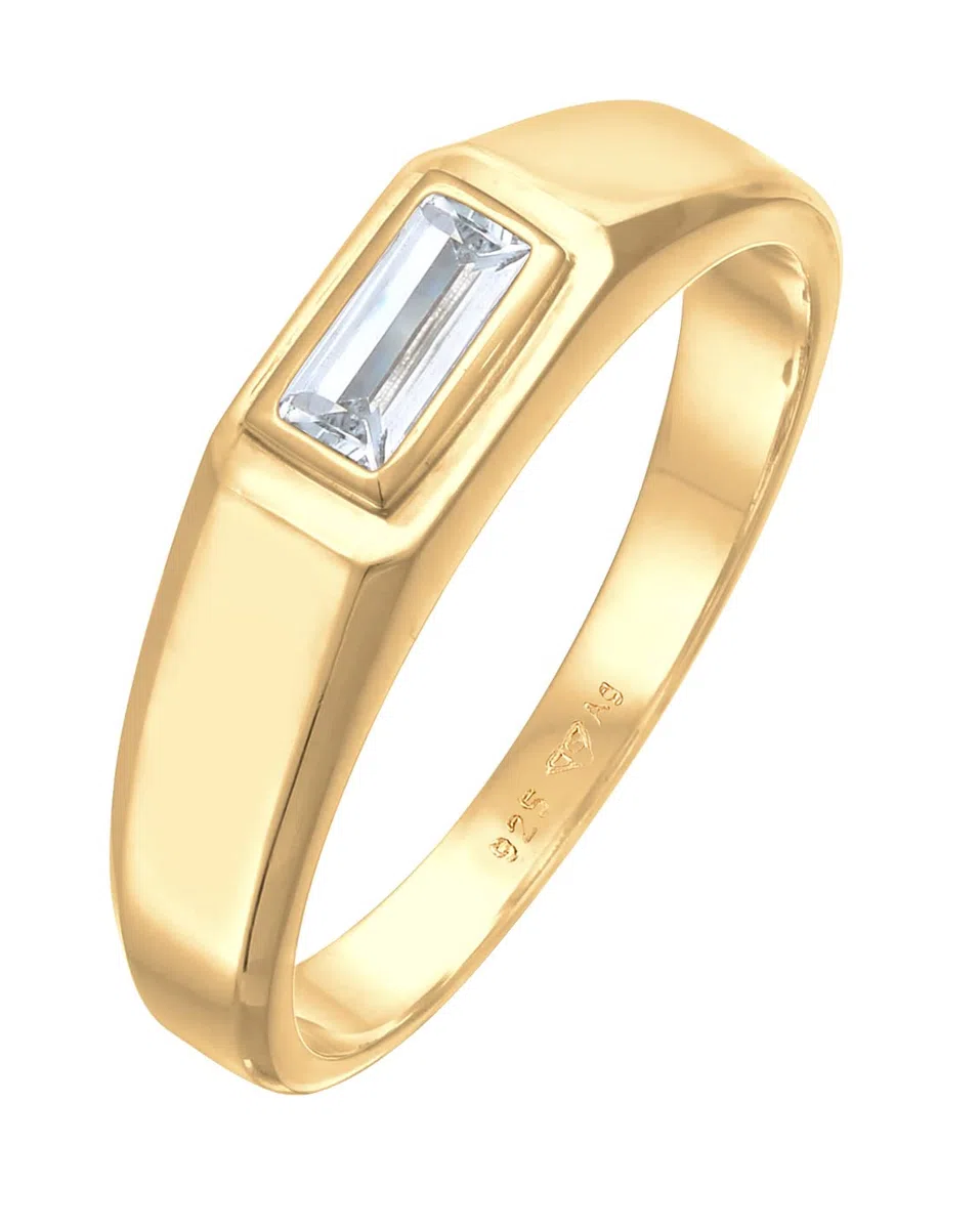 Kuzzoi Anillo para hombre con gema de topacio, elegante anillo solitario en plata de ley 925 chapado en oro para hombre, anillo de piedras preciosas, anillo para hombres en la talla 60-66, 0612391922