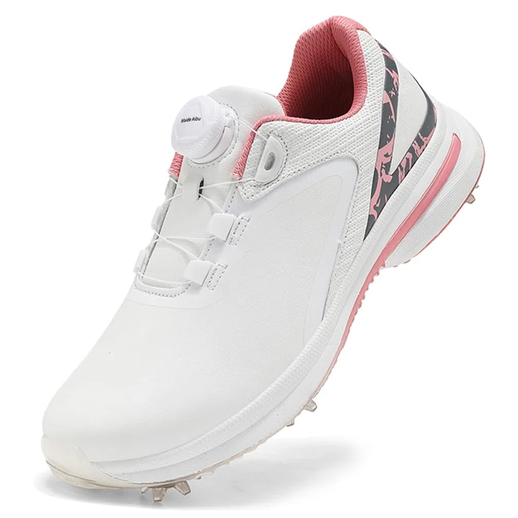 SDEQA Zapatillas de Golf Impermeables para Mujer con 7 Tacos. Zapatillas de Golf Profesionales Antideslizantes con Soporte para Entrenamiento de Golf al Aire Libre.