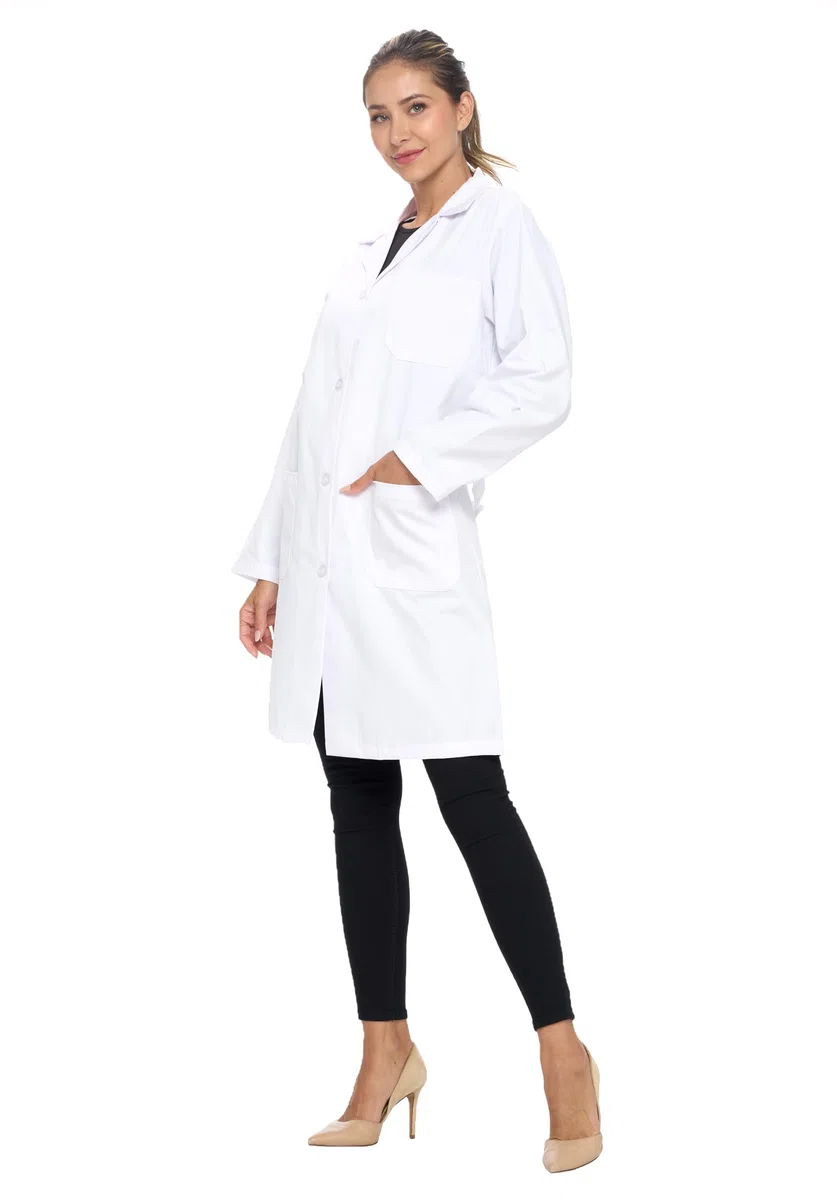 Natural Uniforms Unisex 40 inch Lab Coat, White (XXSmall)