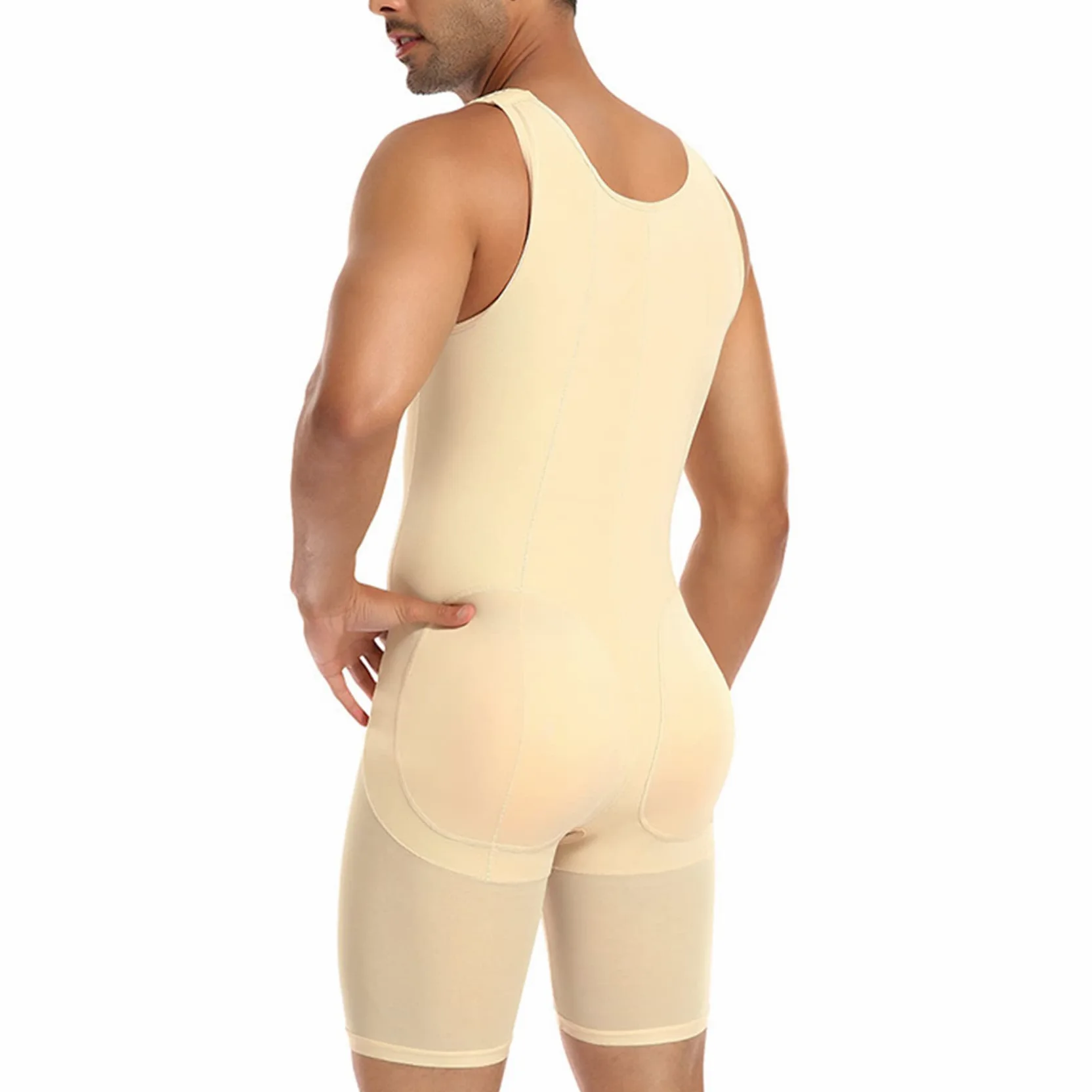 NLAVW Cuerpo de Hombre Shorts Shorts 4XL-6XL, Trainer de Cintura Body Pérdida de Peso Pérdida de Peso Control de la Barriga Completa Cuerpo Shaper,Flesh,L