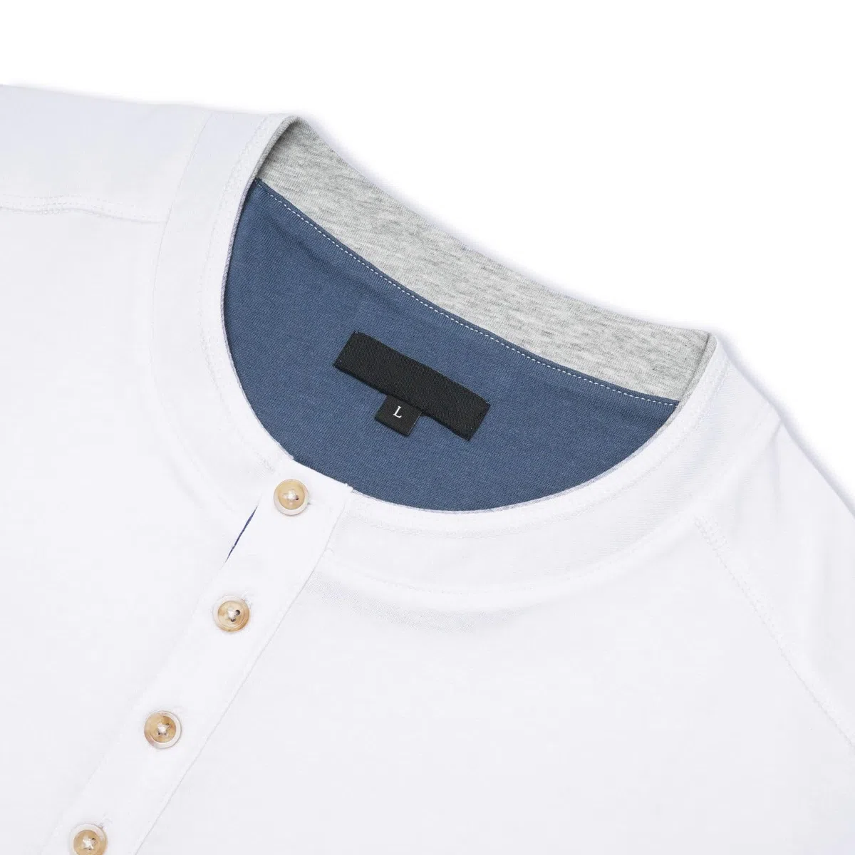 Camisetas Henley de algodón de manga larga para hombre, estilo casual, camisetas clásicas básicas, color liso, con botones
