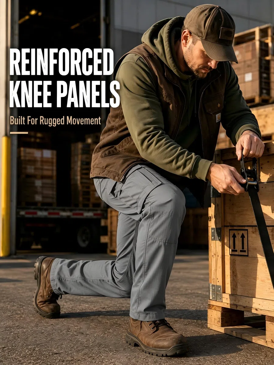 ZITY Pantalones Cargo Hombre Tácticos Ripstop Multibolsillos, Pantalones de Trabajo Outdoor Resistentes para Trekking y Senderismo