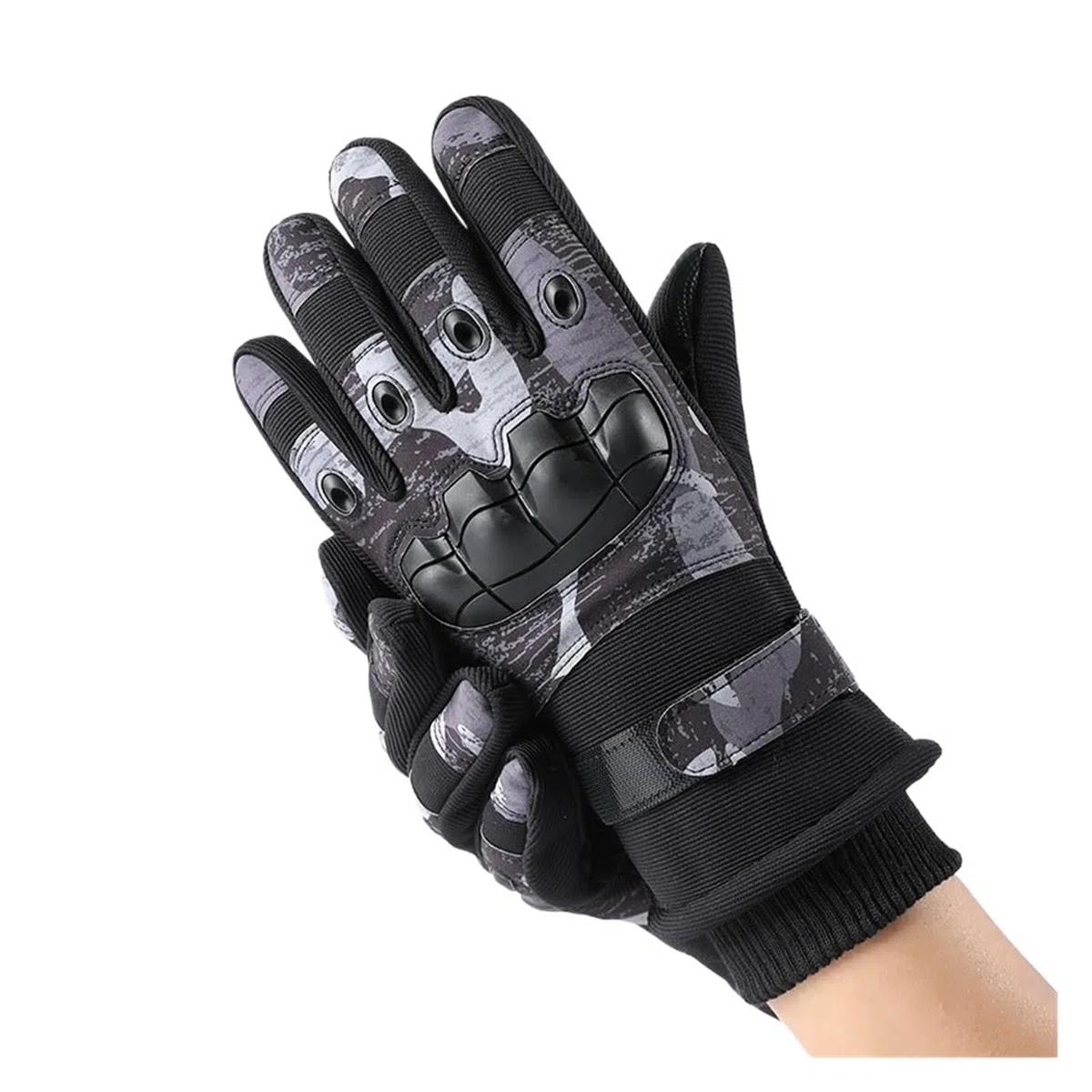 Guantes de ciclismo de invierno para hombre Guantes cálidos antideslizantes con pantalla táctil de dedos completos