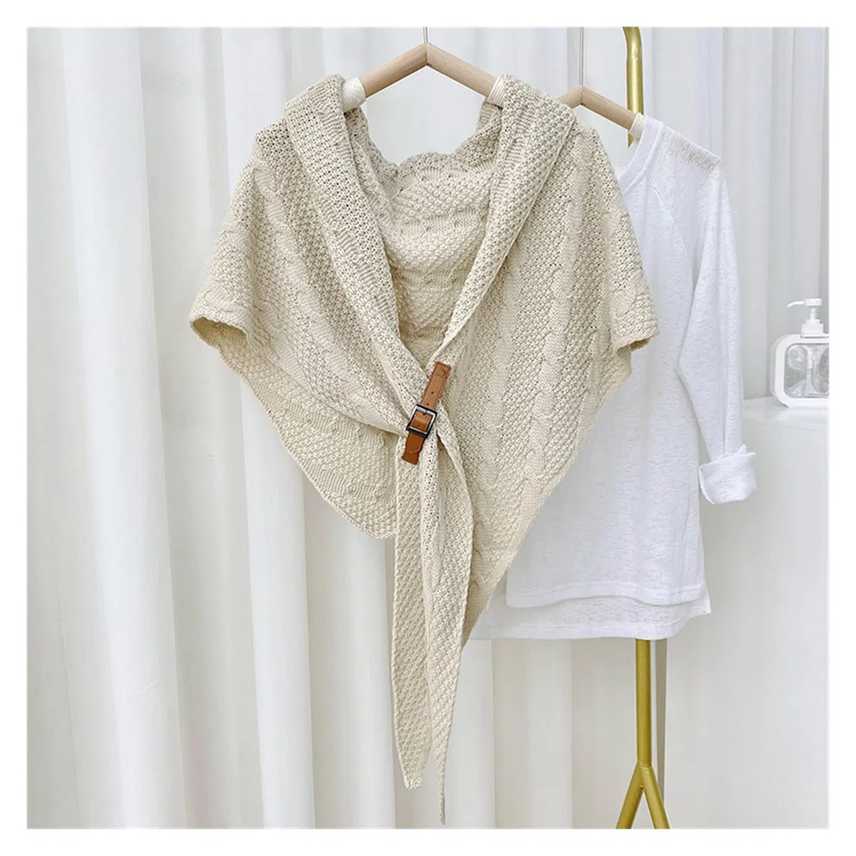Bufandas para Mujer Las Mujeres Bufanda de la Cachemira Hijab Wrap sólido Chales Femme Diadema Hijabs Suave Poncho Capes Bufandas de Cachemira Bufanda de Invierno Premium (Color : 4)
