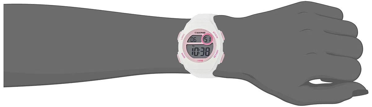 CALYPSO Reloj Infantil K5831/1 Junior Collection Caja de Caucho Multi Correa de Caucho Blanco