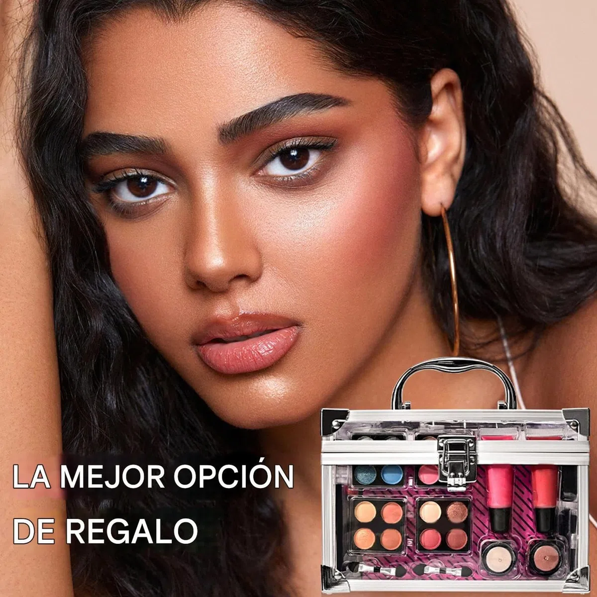 Kit De Maquillaje Completo Paleta Cosmética | Estuche Con Sombras Rubor Brochas Para Adolescente Viaje Boda Teatro