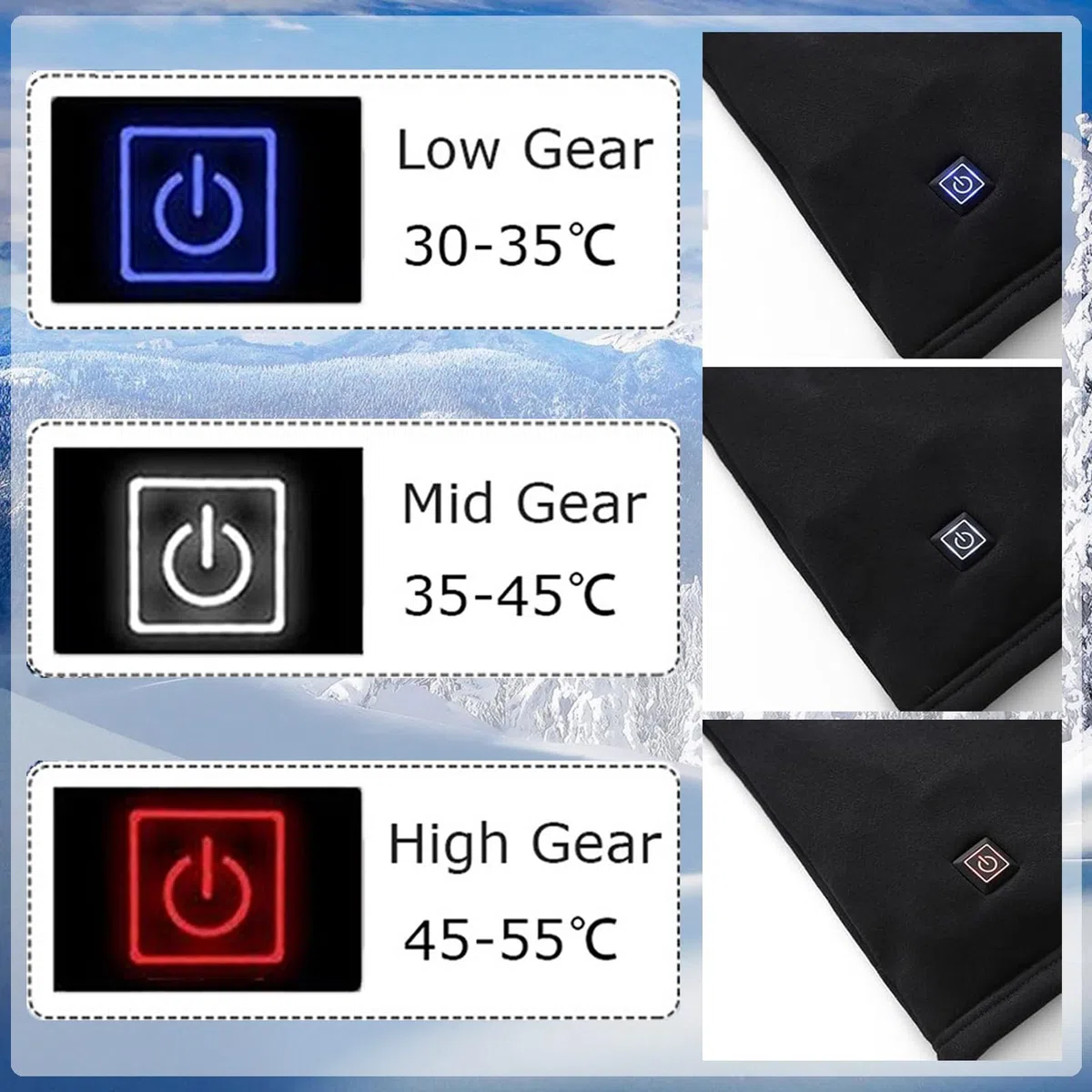 Pantalones térmicos eléctricos de Terciopelo para Hombre con 12 Zonas de Calentamiento para Esquiar al Aire Libre en Invierno.