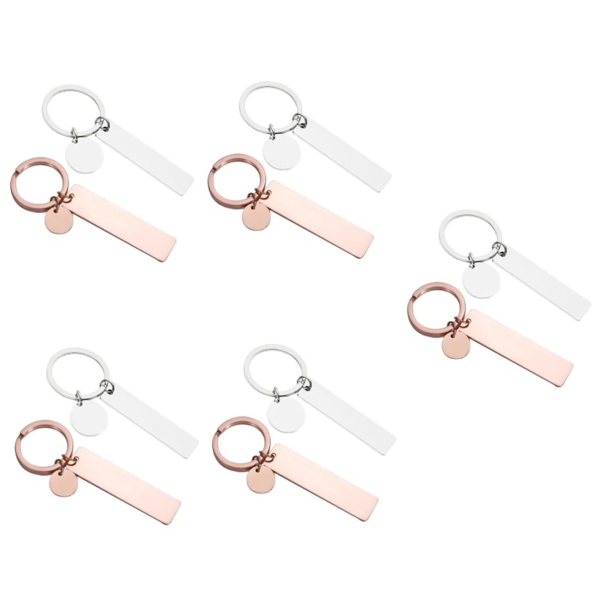 BESPORTBLE Keychain De Etiqueta De Metal Llavero Accesorios Personalizado Cadena De Llave En Blanco De Acero Inoxidable Etiquetas Colgantes De Metal Bricolaje