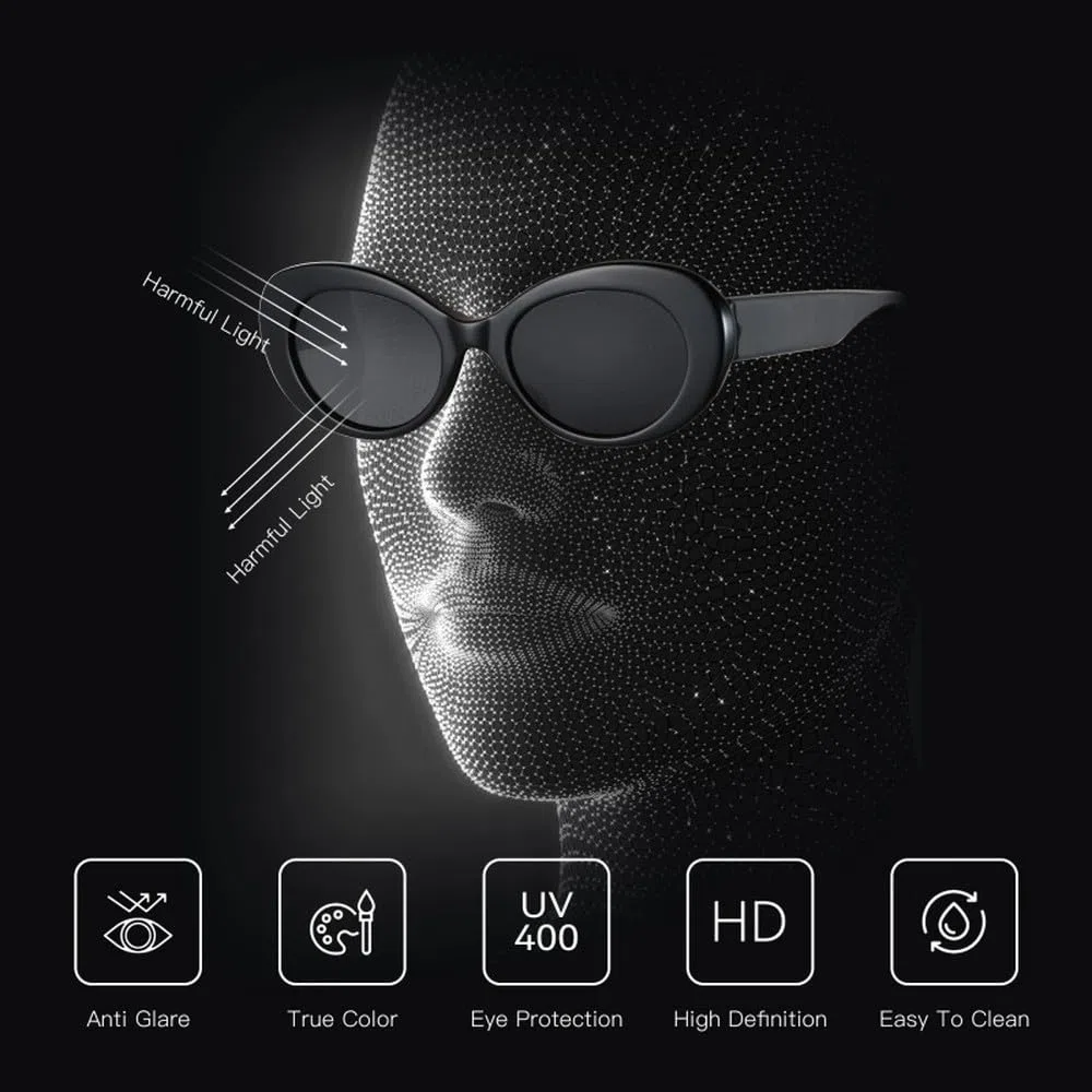 Gafas de sol polarizadas ovaladas de acetato con protección UV400