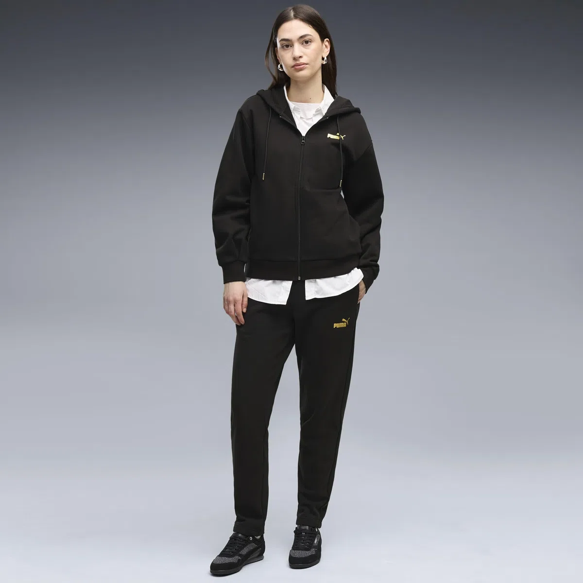 PUMA Metallic Hooded Standard Sweat Suit Fl Op Trajes de punto Mujer (Pack de 1)