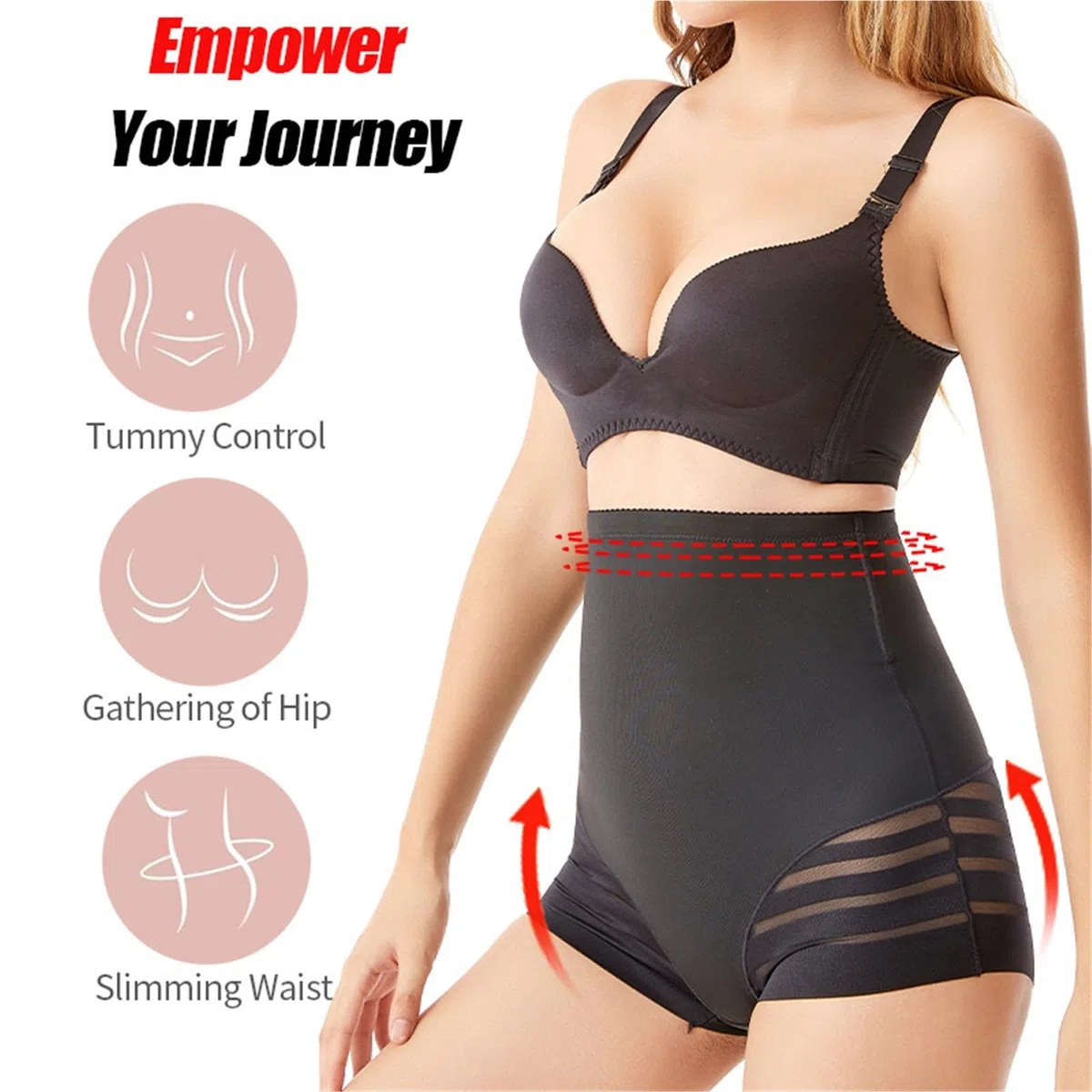 Faja Reductora Mujer Adelgazante Bragas Moldeadoras De Encaje con Tiras For Mujer, Sin Costuras, De Cintura Alta, Moldeadoras De Glúteos(Nude,XL)