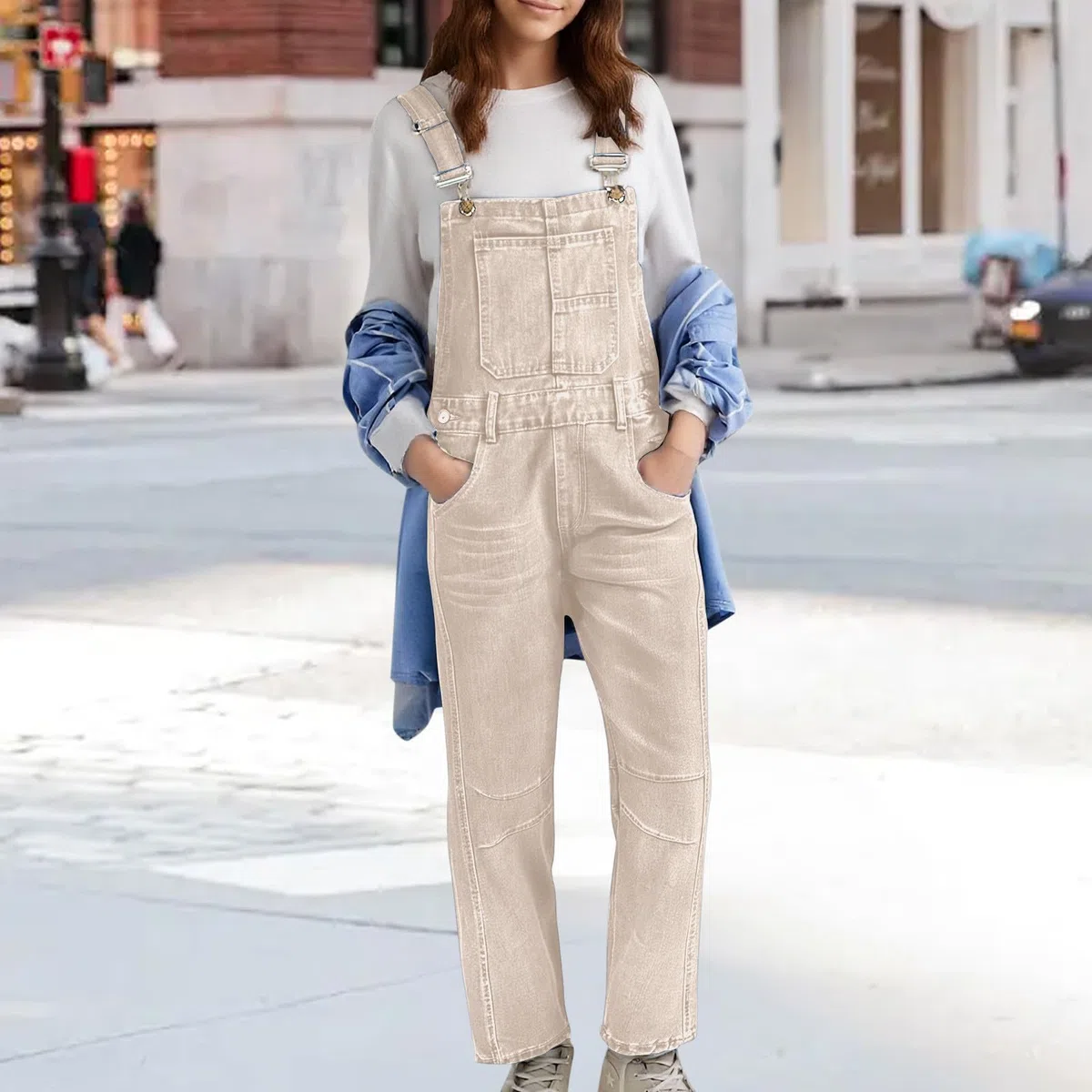 Peto Vaquero Mono Trabajo Mujer Tezano Elegante Macacao Casual Anchos De Overol Largos Informal Baggy Talla Grande Fiesta Hippie Deportivo