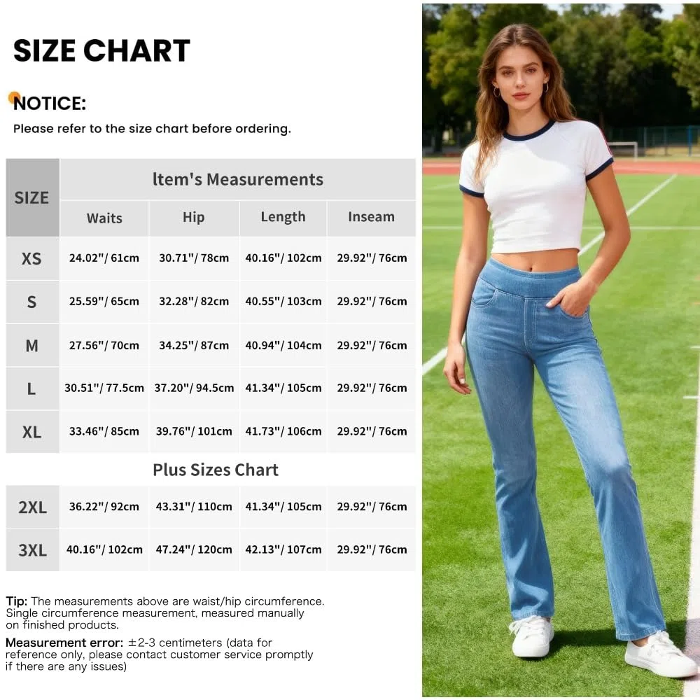 Jeans Mujer Stretch de Tiro Alto Corte Bootcut Lavado Denim Pantalones Casual Efecto Moldeador con Bolsillos Ajuste Recto y Cómodo mujeres/B/L