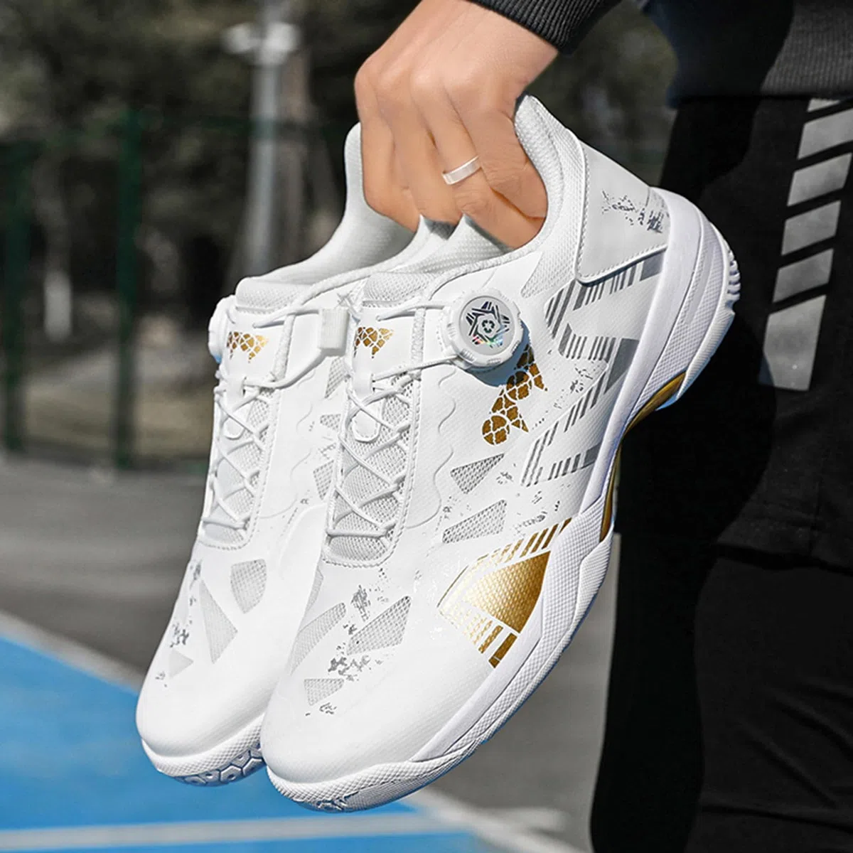 Zapatillas de bádminton para hombre y mujer, acentos culturales, forro transpirable