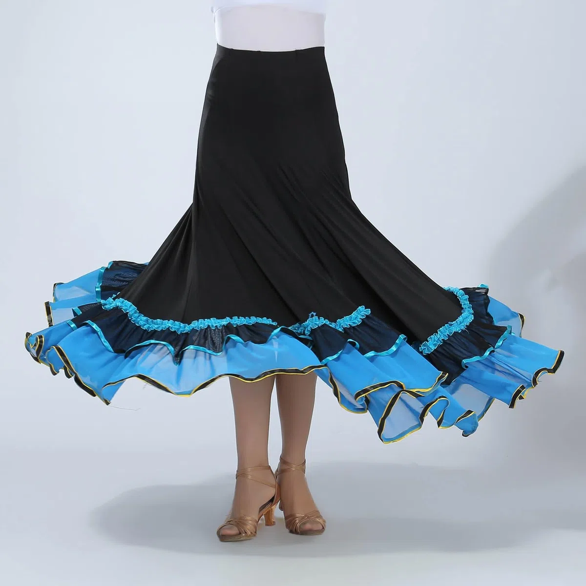 Falda Larga Mujer Verano, Faldas Mujer Verano Volantes, Baile Tradicional EspañOla con Capas Y Elegante DiseñO Fluido Actuaciones Faldas Skirt Falda Lunares Falda Vaquera Minifalda