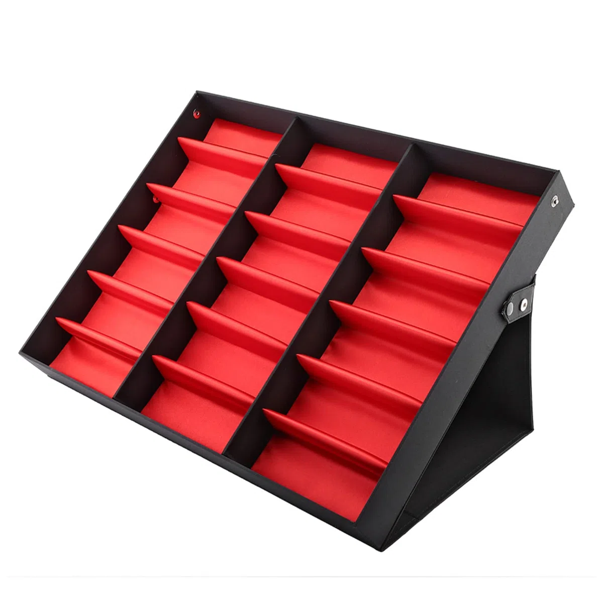 Soporte de Exhibición para Gafas de Sol, Caja Organizadora de Almacenamiento para el Hogar y la Tienda, Uso Diario, Tablero de Fibra de Densidad Media, 18 Rejillas