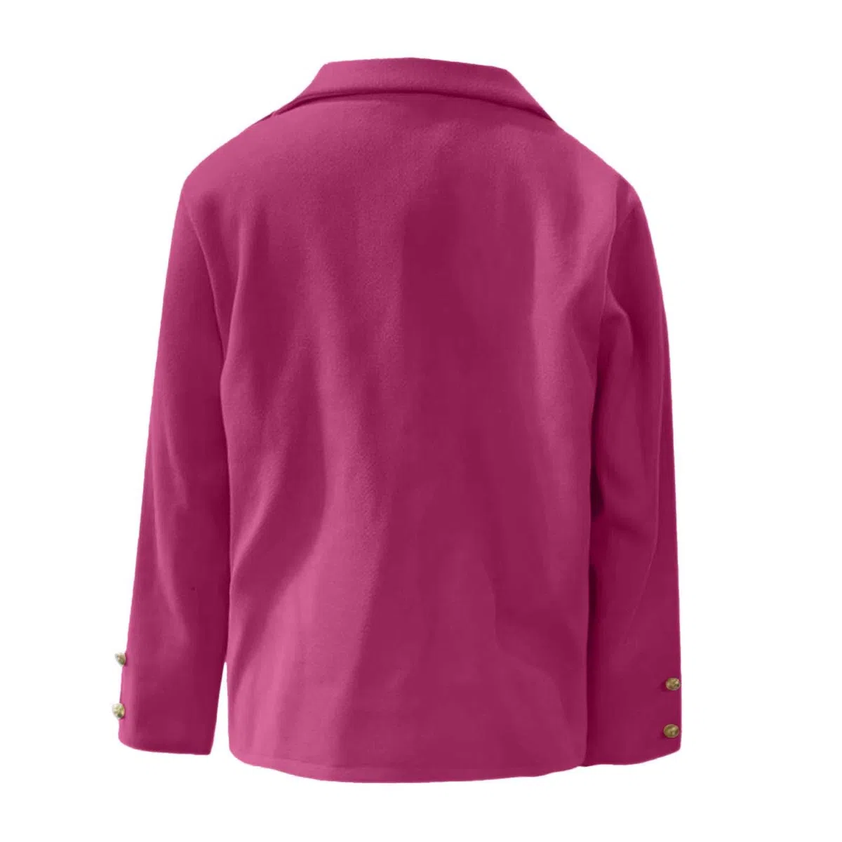 Genérico Americana Mujer de Lana Mezcla, Blazer Casual con Solapa y Botones, Chaqueta de Traje Elegante de Color Liso para Otoño, Invierno y Oficina