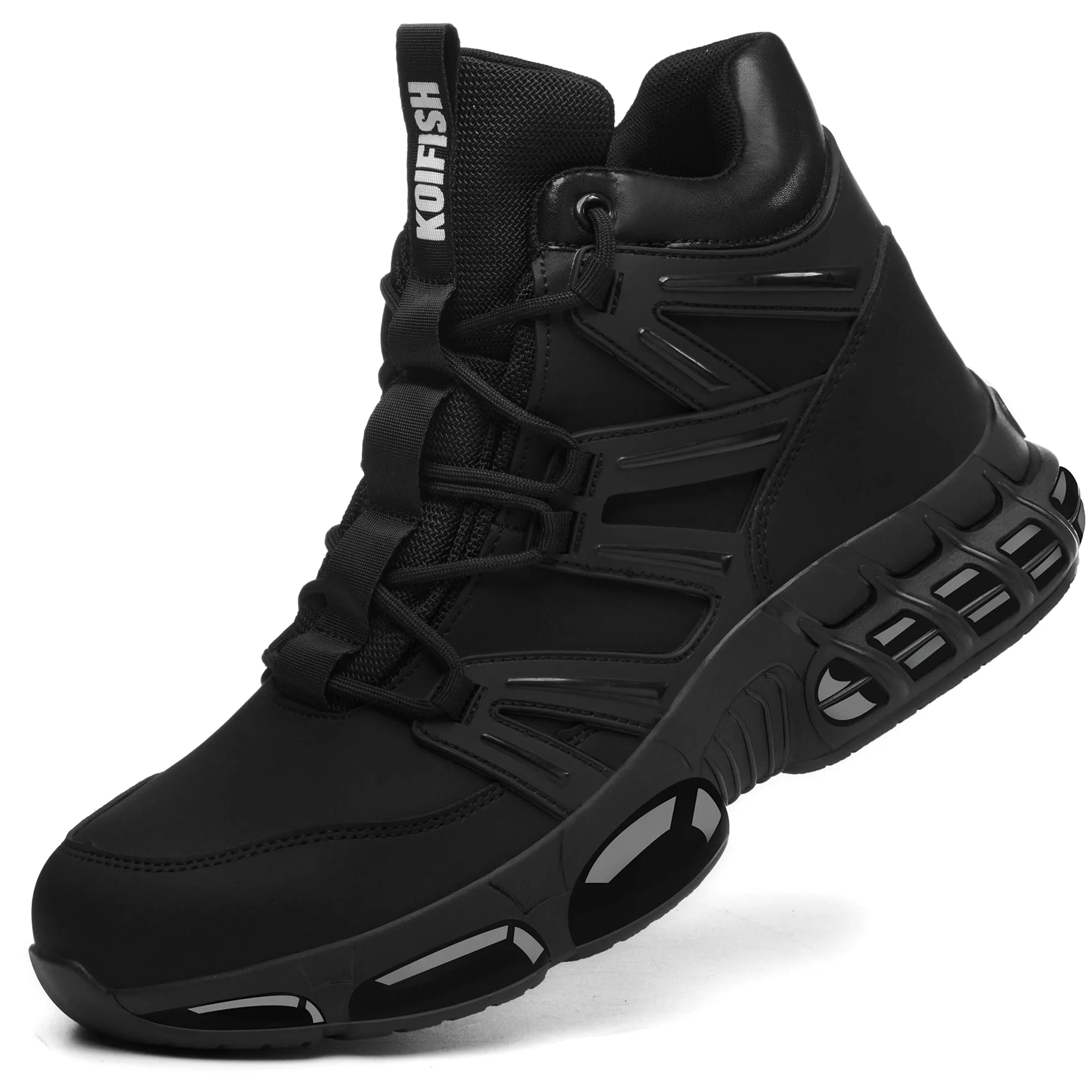 Botas de Seguridad Impermeable Botas de Trabajo Hombre Mujer | Cuero sintético+lengüeta cerrada, Zapatos de trabajo punta de acero+Kevlar, EN ISO 20345, suela aire, Zapatos de Seguridad