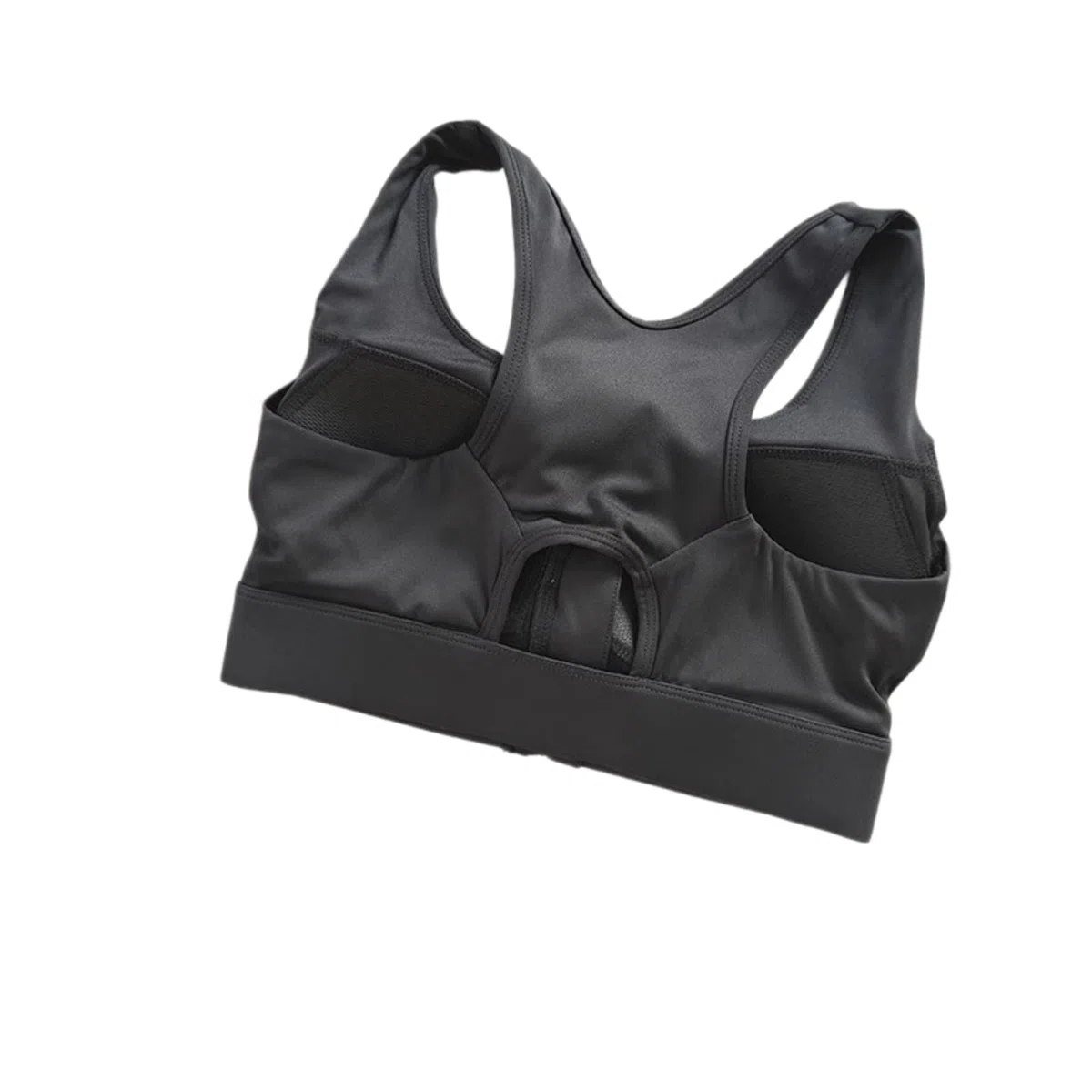 CHENSHI Sujetador Deportivo Mujer con Cremallera Frontal De Alto Impacto A Prueba Choques Top Yoga Seco Rápido para Las Mujeres-Black-s