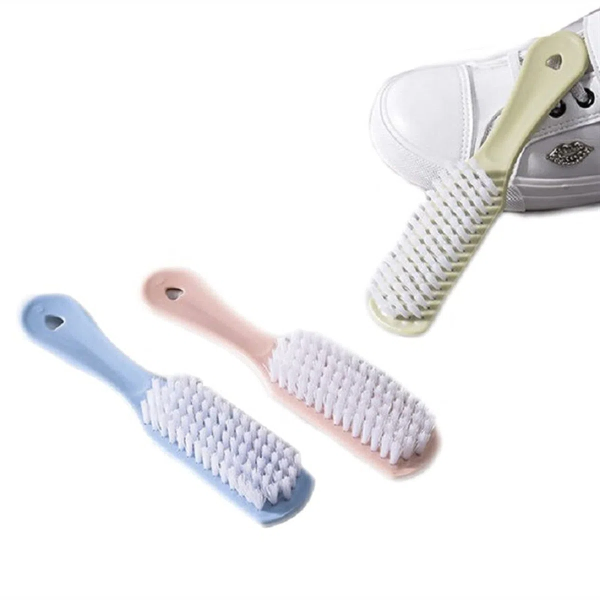 QUNINE Cepillo para Zapatos, Cepillo de plástico pequeño, Cepillo para Zapatos, Cepillo para Zapatos Suave y Simple, Cepillo para Ropa (Color: Azul) (Azul) (Azul)
