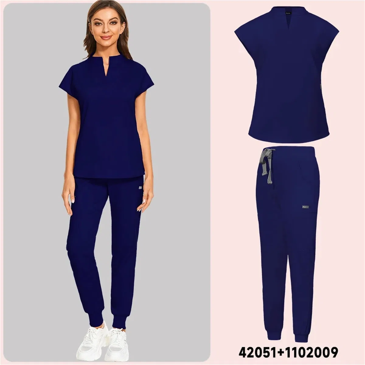 Uniforme Sanitario Unisex Uniformes médicos Ajustados for Mujer, Conjuntos de Uniformes, Accesorios for Enfermeras, clínicas dentales, Mascotas(Pink,XXL)