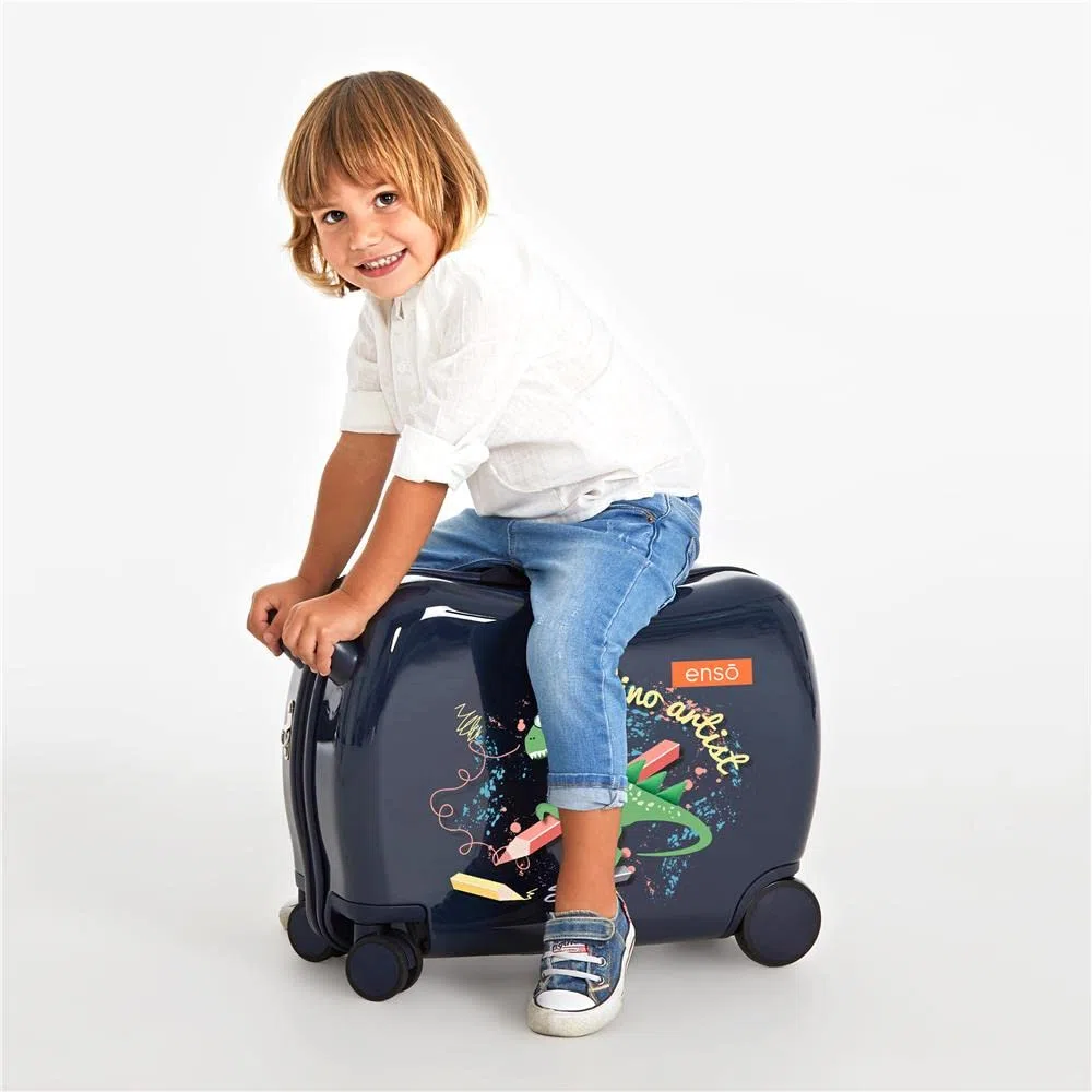 Enso Dino artist Maleta Infantil Multicolor 50x38x20 cms Rígida ABS Cierre de combinación lateral 34L 1,8 kgs 4 Ruedas Equipaje de Mano