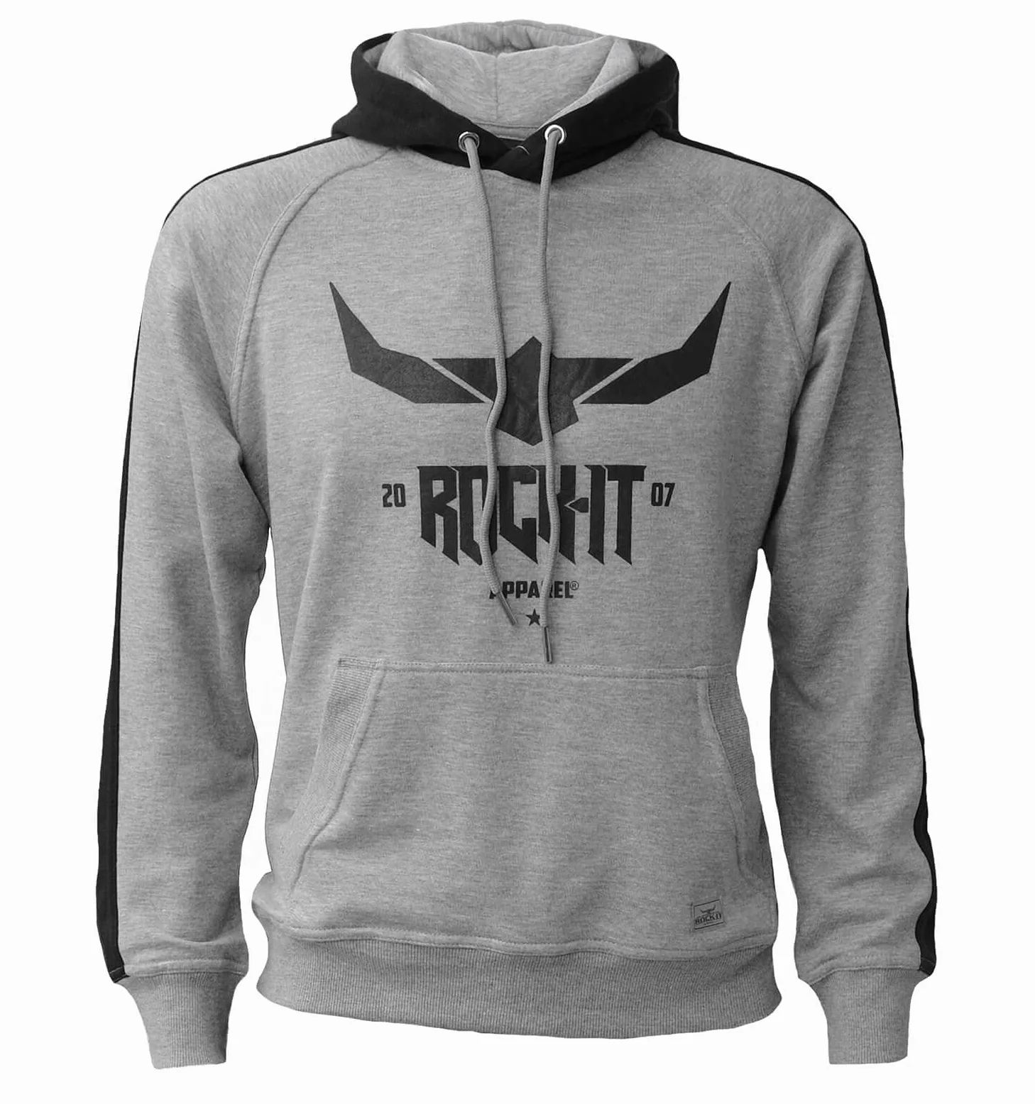 ROCK-IT Apparel Sudadera con Capucha para Hombre - Sudadera para Deporte Casual - Algodón Ligero y Suave para el Verano - Sudadera con Capucha - Tallas S-5XL - Color Gris Jaspeado