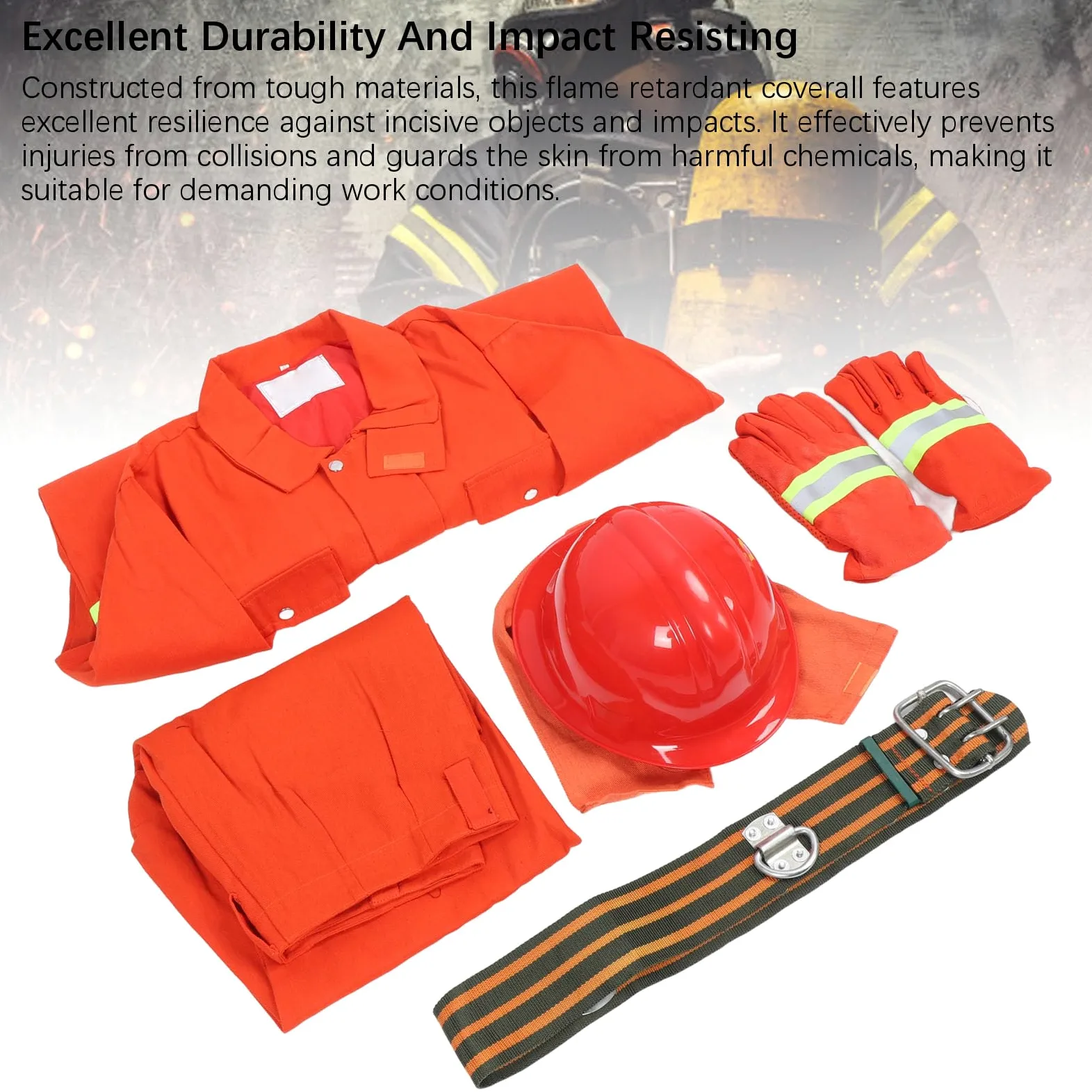 Dpofirs Mono Reflectante Ignífugo para Ropa de Trabajo de Seguridad contra Incendios, Protección Duradera para Entornos de Alto Riesgo, Opciones de Color de Material de Algodón Incluidas,