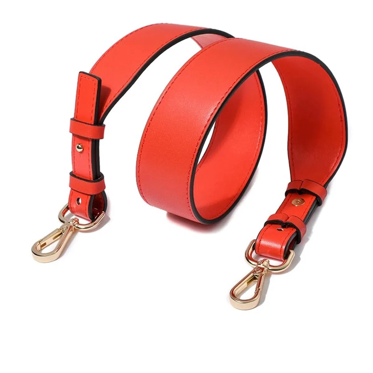 Bolso de Hombro de Cuero Desmontable con Correa Ajustable, Asas for Bolsos, Hebillas for cinturón de Repuesto, Ancho de 3,8 cm para Bolso Crossbody, Bolso Bandolera(Bright Red)