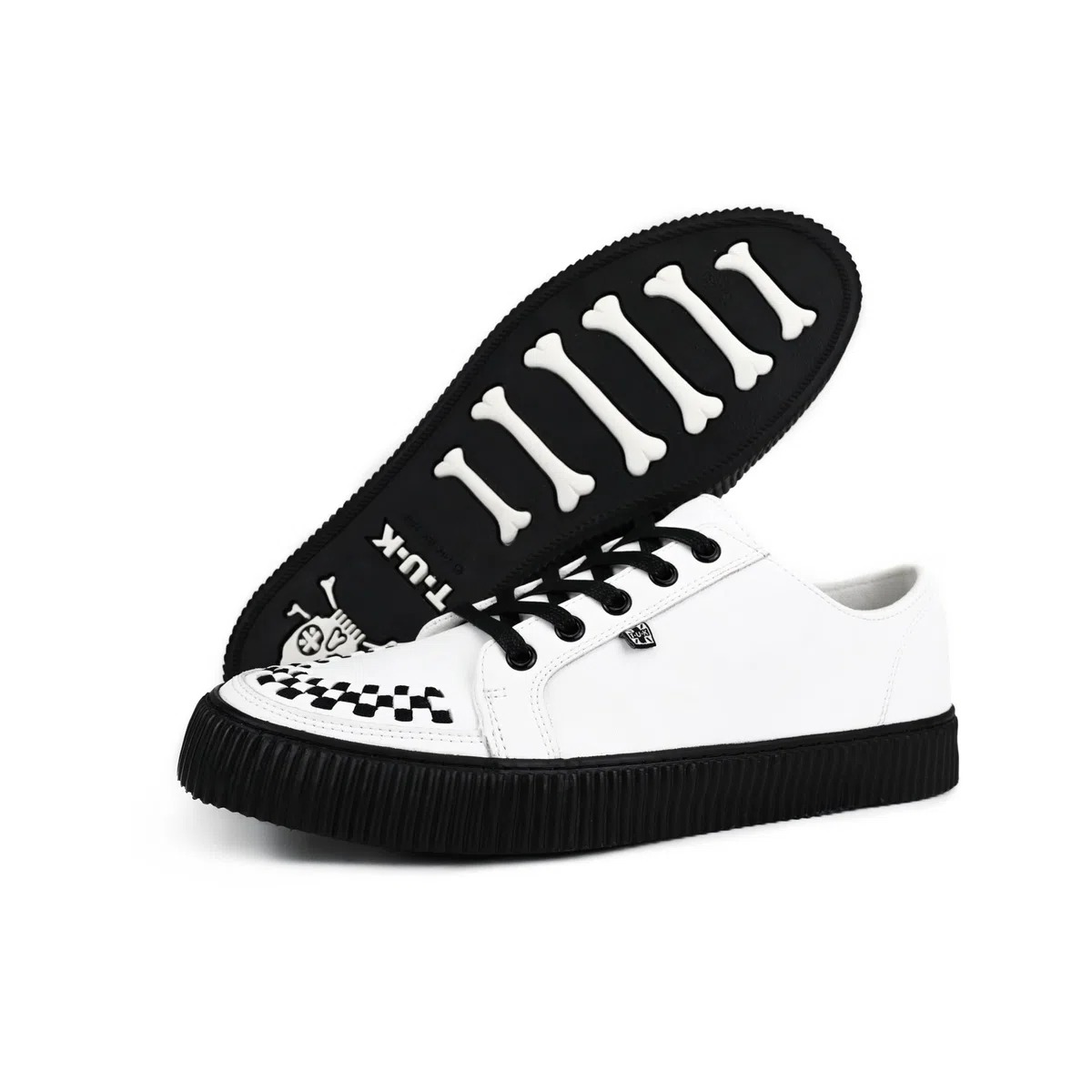T.U.K. Ribbed Sole Sneaker - Zapatillas de Moda para Hombres y Mujeres - Estilo Skate, Punk, Rock y Gótico en Piel, Ante y Lona