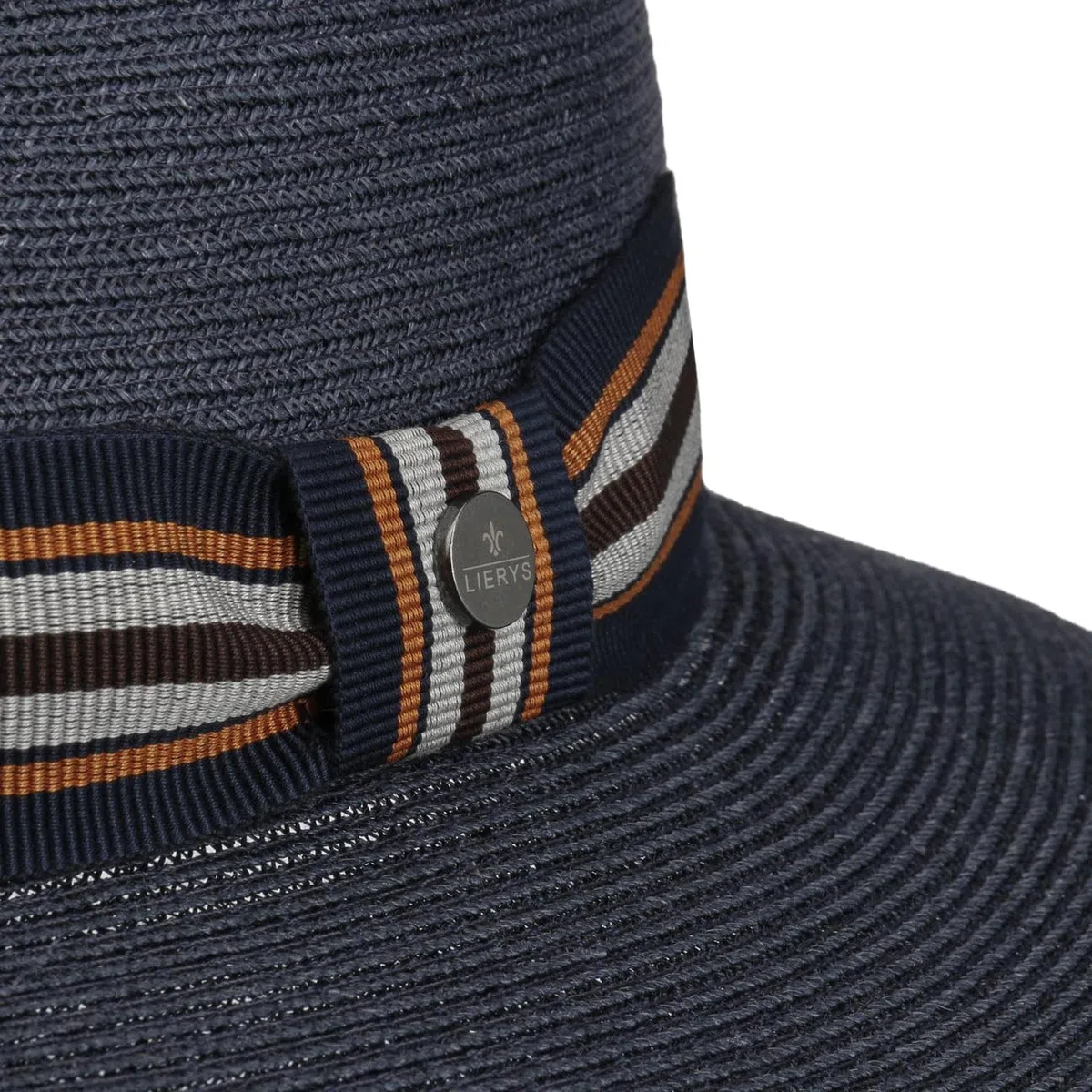 Lierys Sombrero de Cáñamo Vintello Traveller Hombre - Sol Verano Paja con Banda Grosgrain Primavera/Verano