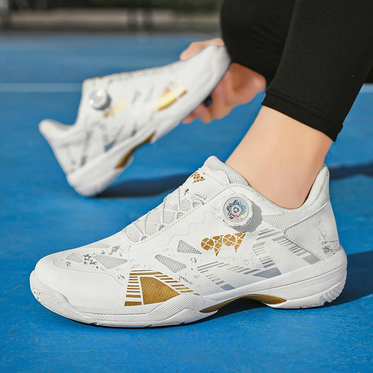 Zapatillas de bádminton para hombre y mujer, acentos culturales, forro transpirable