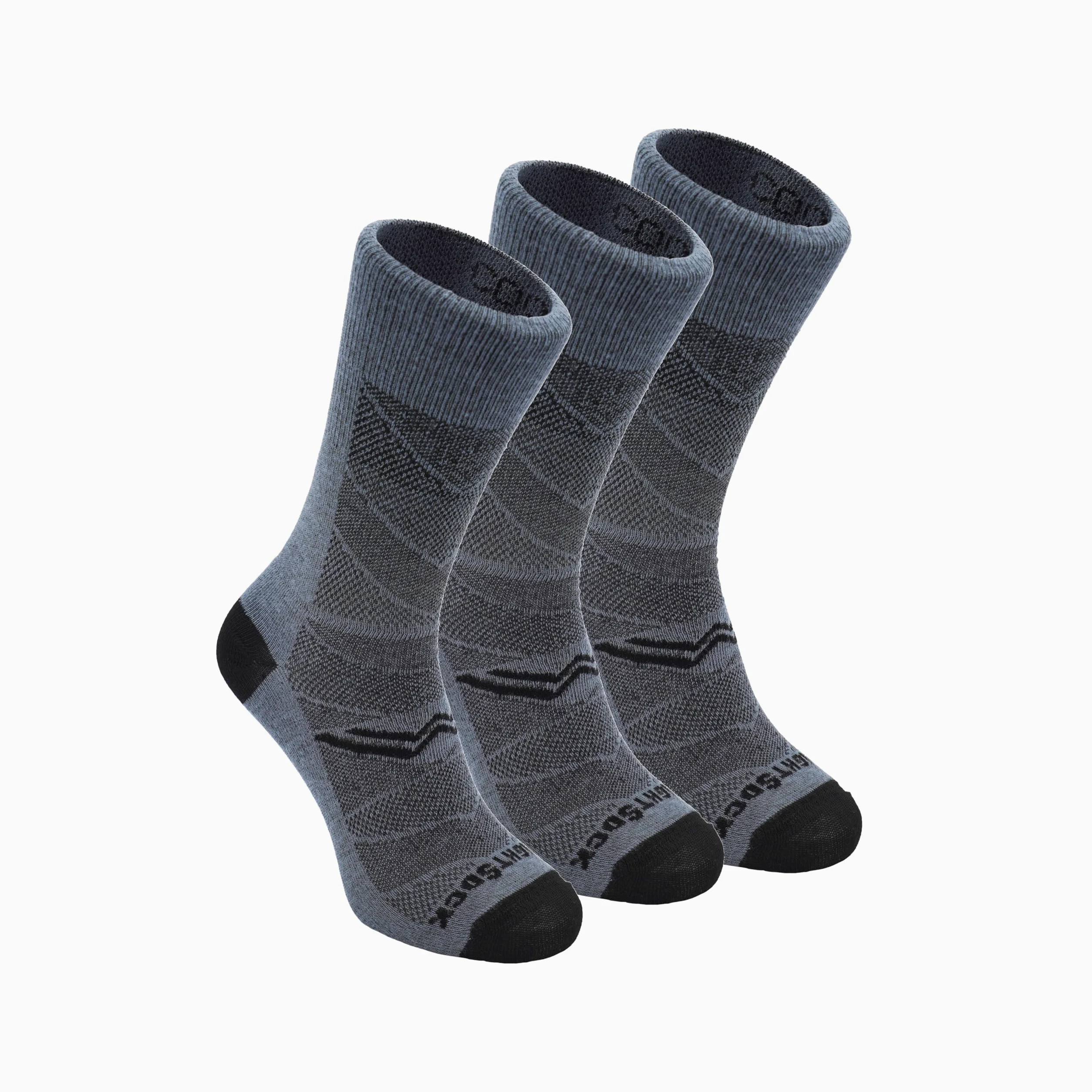Wrightsock CoolMesh II Crew - Calcetines de correr para hombre y mujer, ecológicos, antiampollas, fabricados en Estados Unidos