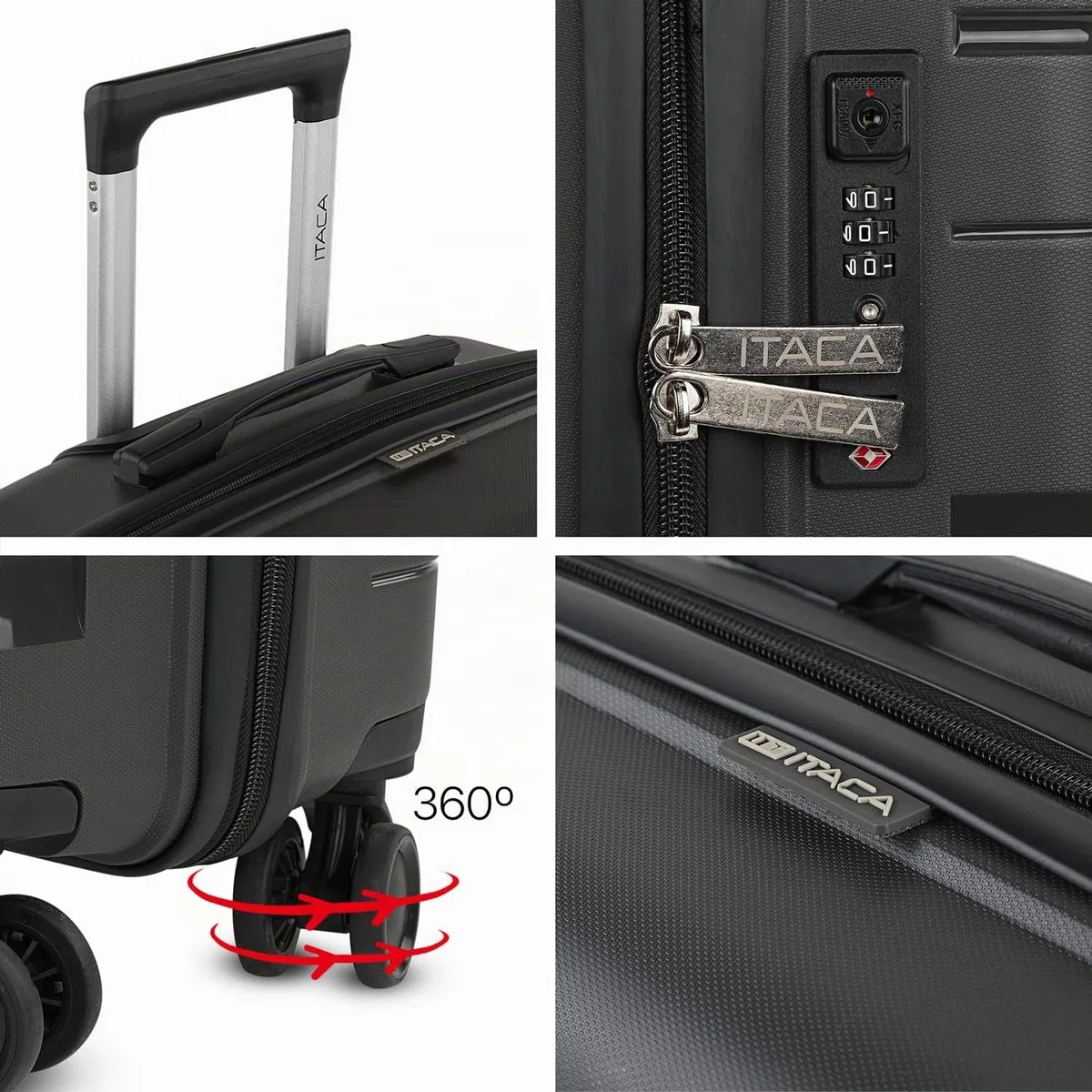 Maleta Mediana con 4 Ruedas Giratorias para Viajes Largos Tipo Trolley. Can