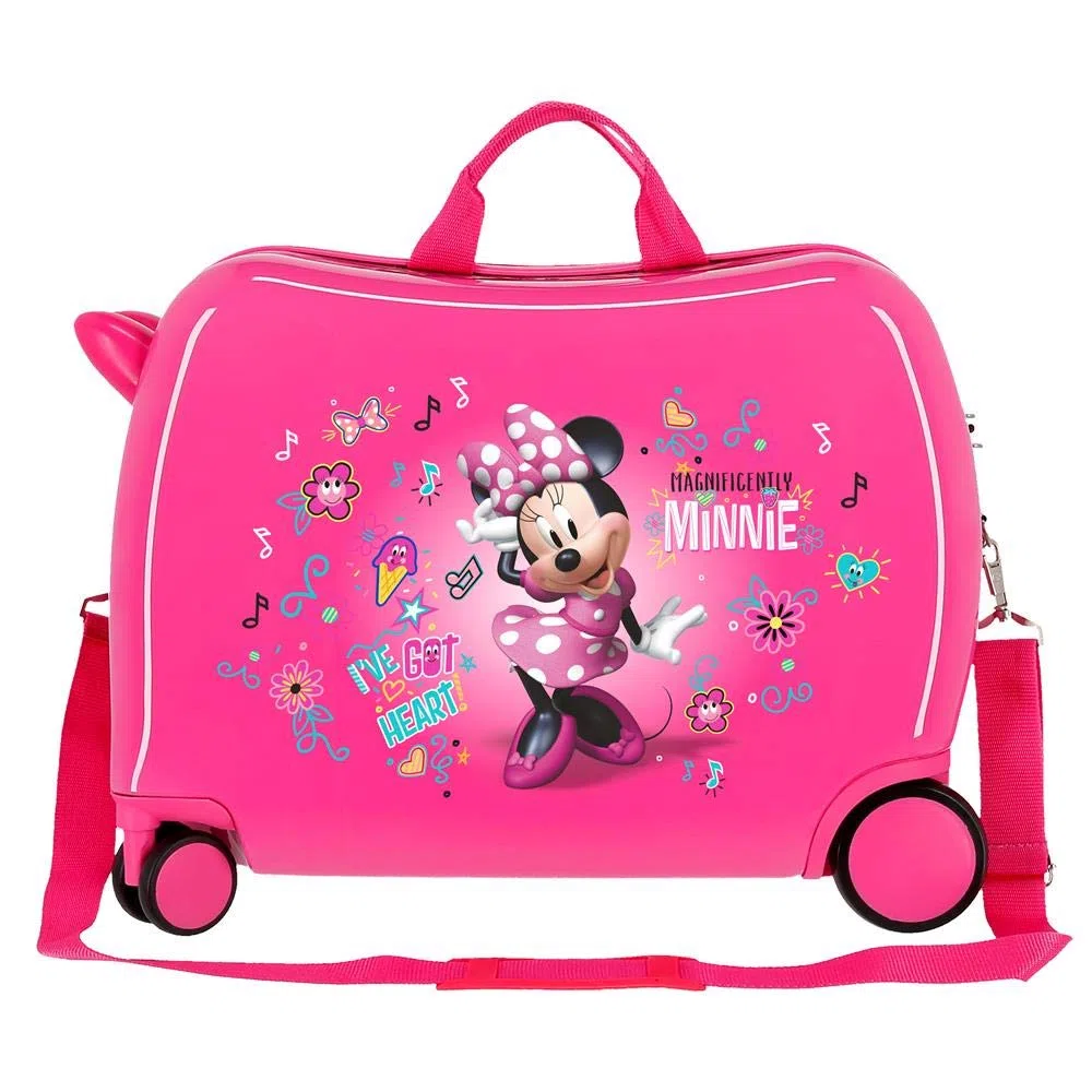Disney Minnie Stickers Maleta Infantil Rosa 50x38x20 cms Rígida ABS Cierre combinación 34L 2,1Kgs 2 Ruedas Equipaje de Mano