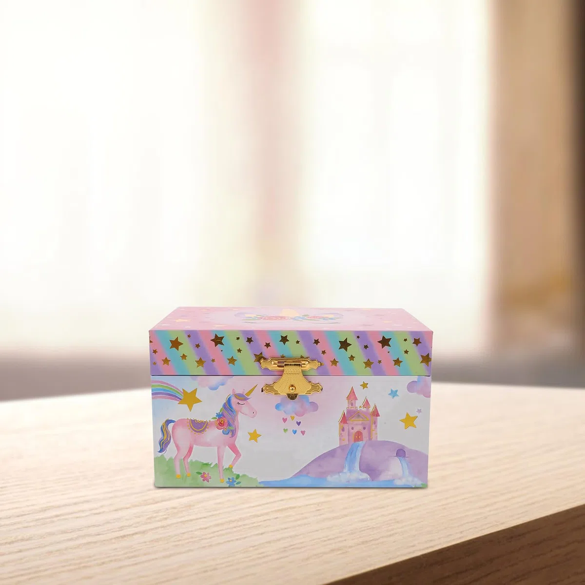 Joyero Musical De Unicornio Para Niñas Caja Musical Multifuncional Para Guardar Joyas Para Navidad y Cumpleaños