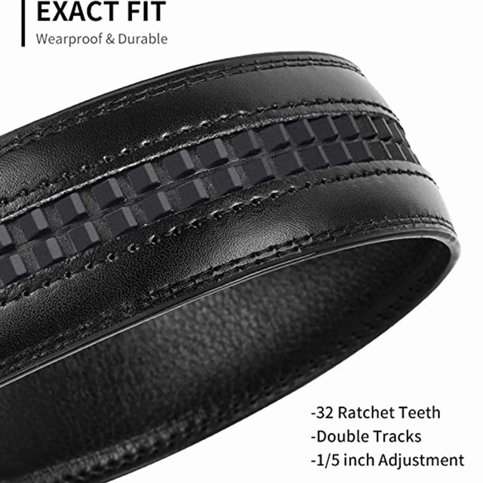 Cinturón, Cinturones de cuero for hombre con trinquete y hebilla deslizante automática diseño escorpión, ajuste perfecto
