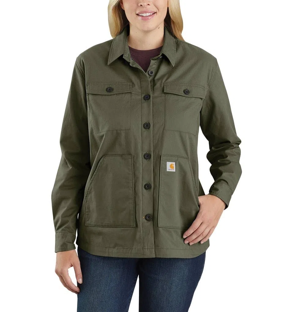 Carhartt Relaxed Fit Twill Lined Overshirt Delantal Abotonado de utilidades de Trabajo Mujer