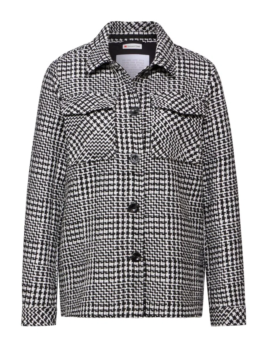 STREET ONE A212326 Chaqueta Bouclé a cuadros Mujer