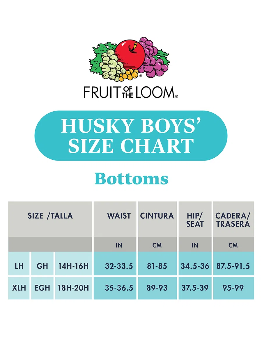 Fruit of the Loom Boys' Boxer Briefs (Assorted Colors), Husky-10 Pack-Solids, Large Husky