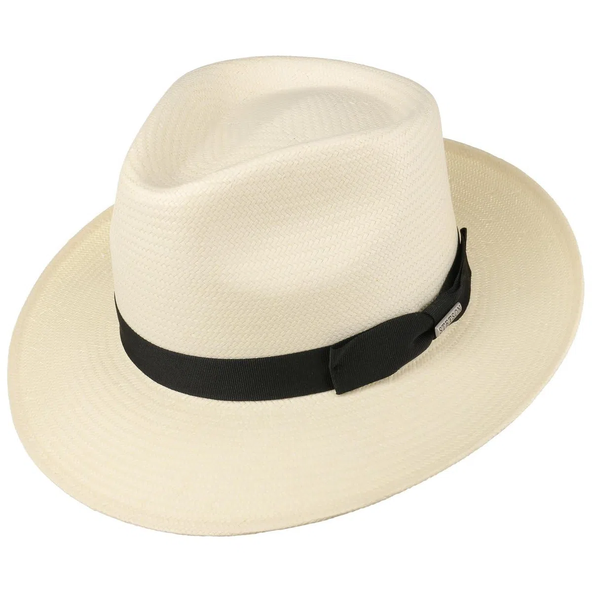 Stetson Sombrero Bogart Toyo Telida Mujer/Hombre - de Paja Sol con Banda Grosgrain Verano Primavera/Verano
